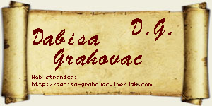 Dabiša Grahovac vizit kartica